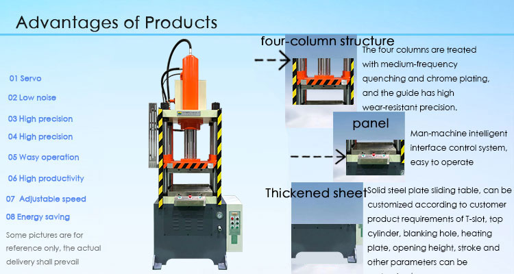50 tons metal impression molding four-column hydraulic press