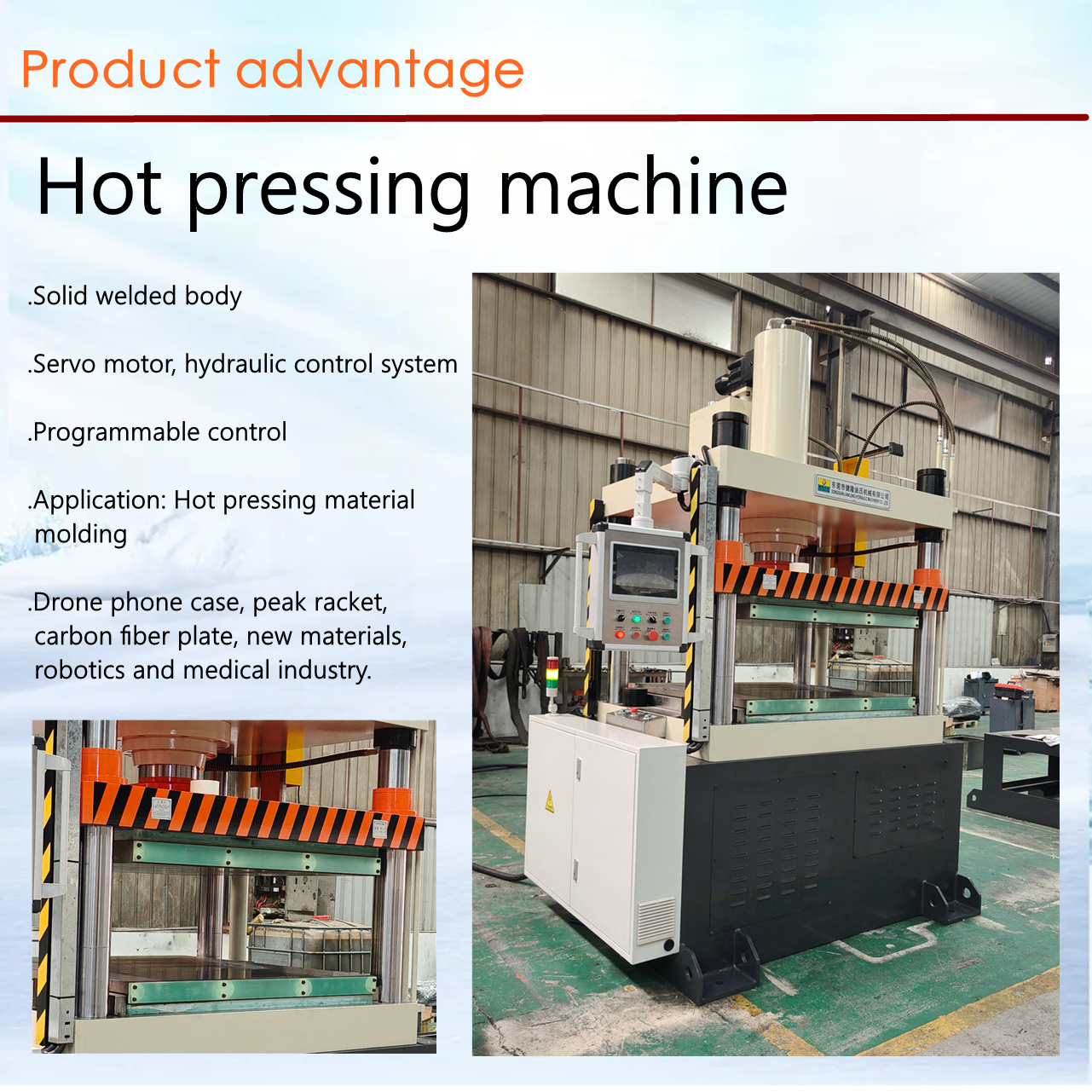 Oil press for composite material hot pressing molding 100T